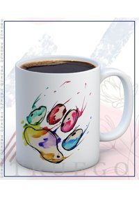 Truego Baskılı Kupa Bardak Seramik Mug - Sulu Boya Pati
