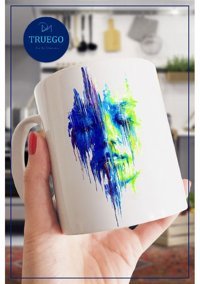 Truego Baskılı Kupa Bardak Seramik Mug -Kadın Tablo