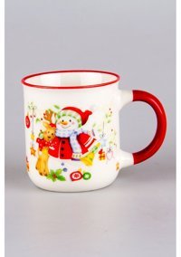 Sıakı Collection Yılbaşı Kupası Kırmızı Santa Claus Figürlü