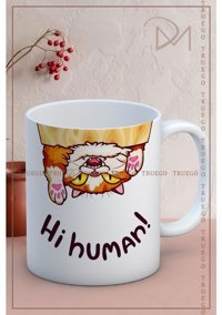 Truego Baskılı Kupa Bardak Seramik Mug - Hi Human