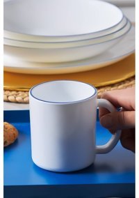 Karaca Milano Opal Cam Blue Rim Mug V2 320 ml