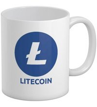 Qoeuyl Boutique Litecoin Bitcoin Kripto Baskılı Kupa Bardak