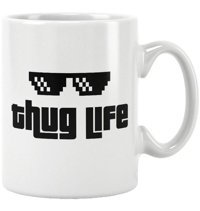 Qoeuyl Boutique Thug Life Baskılı Kupa Bardak
