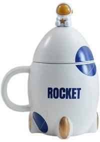 Luckystar Roket Seramik Kupa Tron-Beyaz