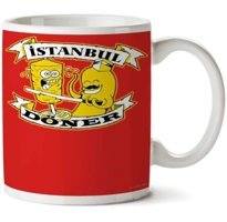Art Hediye İstanbul Döner İki Tarafı Baskılı Kupa Bardak