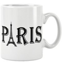 Qoeuyl Boutique Paris Eyfel Şehir Temalı Baskılı Kupa Bardak