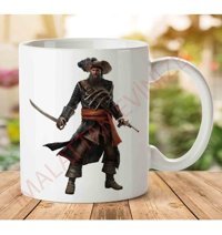Art Hediye A2507 Pirate Korsan İki Tarafı Baskılı Kupa Bardak