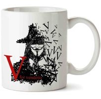 Art Hediye V For Vandetta 2 İki Tarafı Baskılı Kupa Bardak