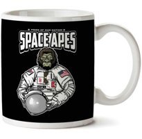 Art Hediye Space Apes İki Tarafı Baskılı Kupa Bardak