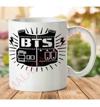 Art Hediye 1-941 Bts Logoo İki Tarafı Baskılı Kupa Bardak