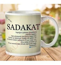 Art Hediye Şerif Maden Sadakat İki Tarafı Baskılı Kupa Bardak