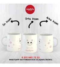 Moddy Store Özel Tasarım Ben Bir Kediyim Baskılı Kupa Bardak