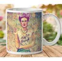 Art Hediye 1-562 Frıda Kahlo İki Tarafı Baskılı Kupa Bardak