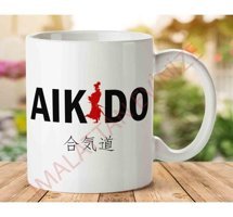 Art Hediye Aikido Yazılı İki Tarafı Baskılı Kupa Bardak
