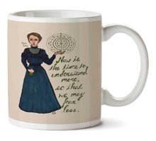 Art Hediye Marie Curie İki Tarafı Baskılı Kupa Bardak