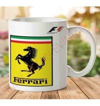 Art Hediye 1-982 Ferrari F1 İki Tarafı Baskılı Kupa Bardak