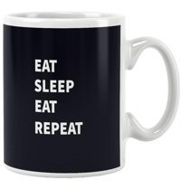 Qoeuyl Boutique Eat Sleep Eat Repeat Baskılı Kupa Bardak