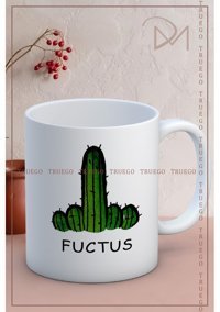 Truego Baskılı Kupa Bardak Seramik Mug - Fuctus