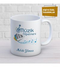 Mekstore İsim Yazılı Müzik Öğretmeni Kupa