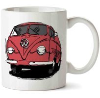 Art Hediye Volkswagen Minübüs İki Tarafı Baskılı Kupa Bardak
