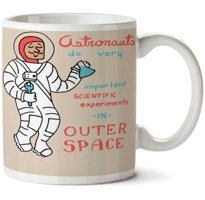 Art Hediye Bilimsel Astronot İki Tarafı Baskılı Kupa Bardak
