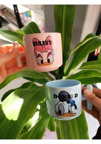 Eyer Shopping Donald Daisy Duck Baskılı T Kulp Kupa Bardak