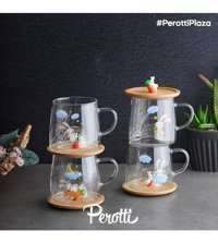 Perotti Felix Bambu Kapaklı Cam Kupa Tavşan-Rabbit