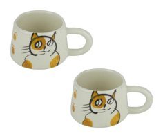 Erzi Kupa Bardak Seramik Kedi Desenli 2'Li Set 200 ml