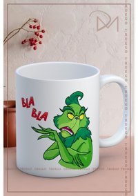 Truego Baskılı Kupa Bardak Seramik Mug - Bla Bla Bla