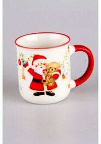 Sıakı Collection Yılbaşı Kupası Kırmızı Noel Baba Figürlü