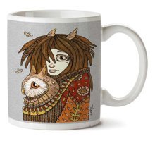 Art Hediye Owl Keeper By İki Tarafı Baskılı Kupa Bardak