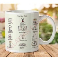 Art Hediye Mutlu Ol İki Tarafı Baskılı Kupa Bardak