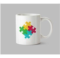 Mini Maker Kids Puzzle Tasarımlı Kupa Bardak
