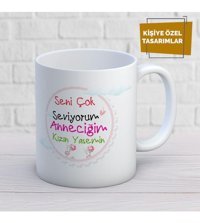 Mekstore Seni Çok Seviyorum Anneciğim Baskılı Kupa