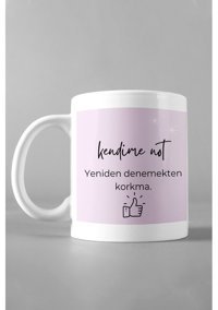 Hediyexpres Kendime Not Moodlu Baskılı Kupa Bardak