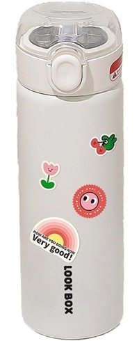 Luckystar 304 Düz Renk Basit Su Şişesi - Beyaz