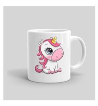 Mini Maker Kids Kişiye Özel Minik Pembe Unicorn Kupa Bardak