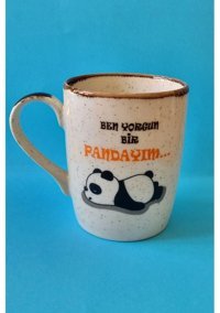 Trade Bazaar Ben Yorgun Bir Pandayım Baskılı Sevimli Kupa