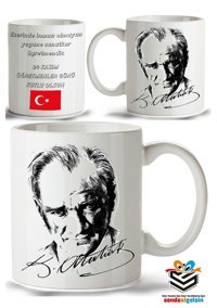 Sendealgelsin Öğretmenler Günü Atatürk Temalı Kupa Bardak M1