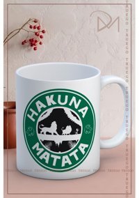 Truego Baskılı Kupa Bardak Seramik Mug - Hakuna Matata