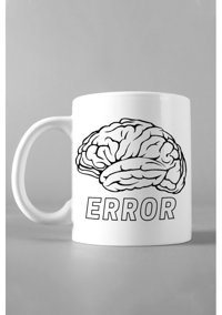 Hediyexpres Beyin Error Tasarım Baskılı Beyaz Kupa Bardak