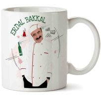 Art Hediye Erdal Bakkal 2 İki Tarafı Baskılı Kupa Bardak