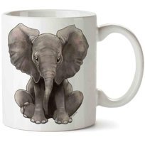 Art Hediye Elephant Fil İki Tarafı Baskılı Kupa Bardak