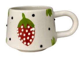 İlbay Çini Takı İlbay Seramik Kupa Mug T Kulp Çilek