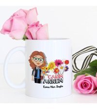 Bk Kişiye Özel Canım Annem Beyaz Kupa Bardak - 003
