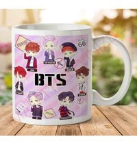 Art Hediye Bts Chibi K-Pop İki Tarafı Baskılı Kupa Bardak