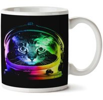 Art Hediye Astronot Kedi İki Tarafı Baskılı Kupa Bardak