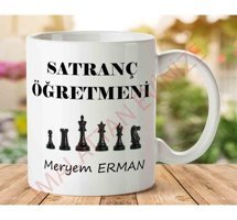 Art Hediye Satranç İki Tarafı Baskılı Kupa Bardak