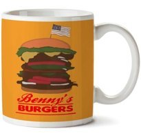 Art Hediye Benny'S Burgeri İki Tarafı Baskılı Kupa Bardak