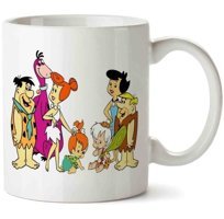 Art Hediye Taş Devri Jetsons İki Tarafı Baskılı Kupa Bardak